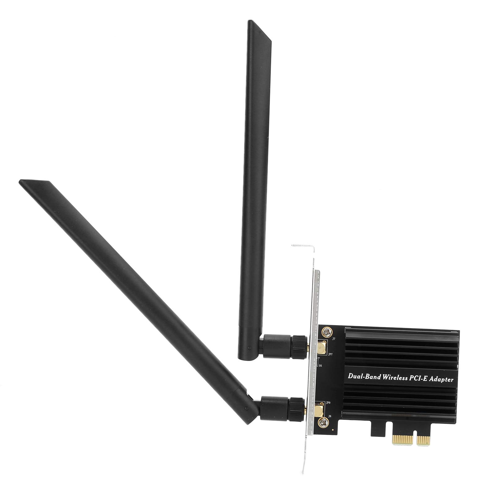 Bewinner Adaptateur PCI-E WiFi 6 Bibande AX3000, Ensemble D'adaptateurs de Carte Réseau de Bureau, avec 2 Câbles D'antenne D'extension 8 DBi, Emplacement pour Carte Graphique PCIE-16X /