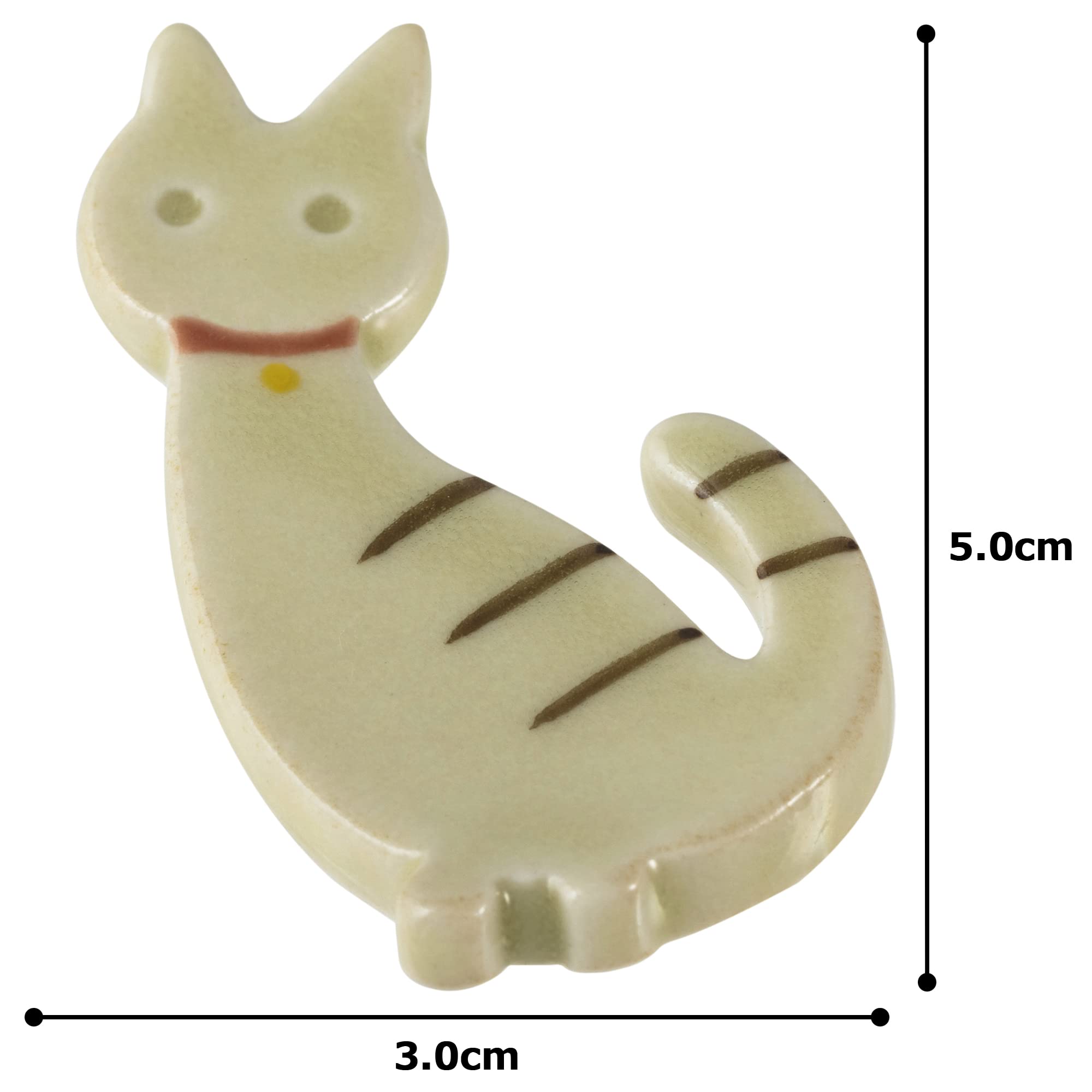 Amazon｜たたら 箸置き 猫 ネコ ねこ トラ 美濃焼 陶器 手作り 手