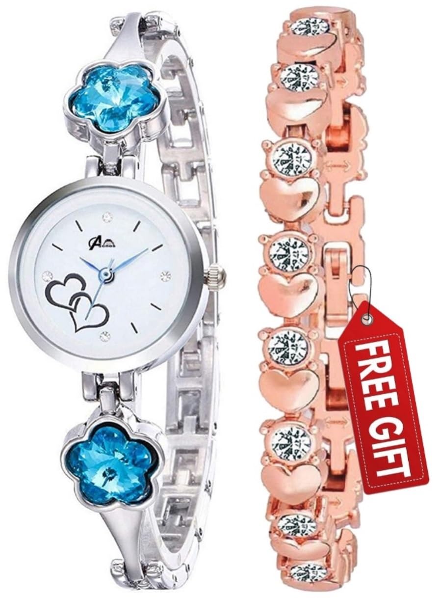 Acnos Stainless Steel Premium Luxury Analog Womens Watch (White Dial Silver Colored Strap), Band Color-Assorted (B08W9G56PP) Amazon Price History, Amazon Price Tracker