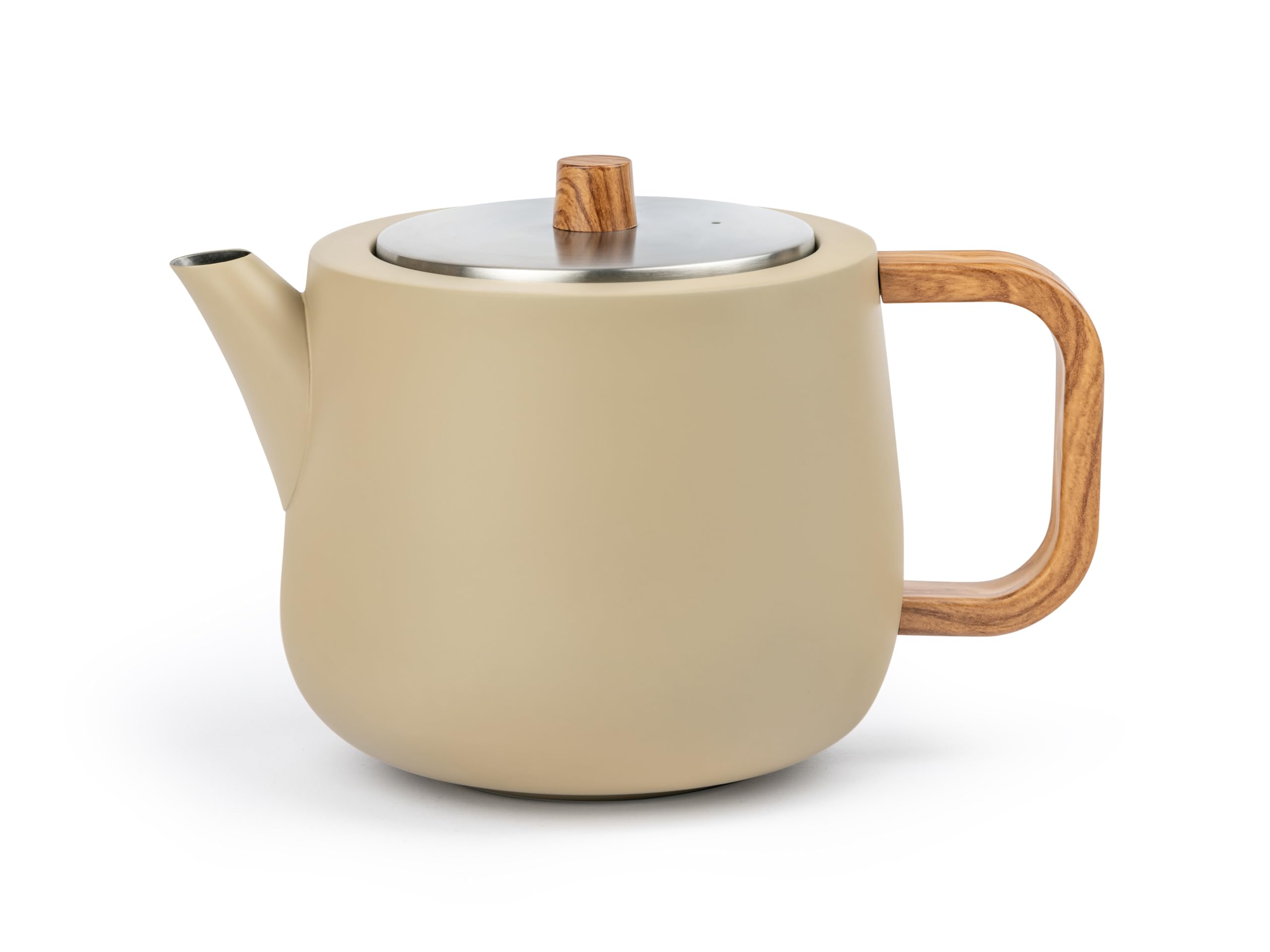 Théière à facettes Bredemeijer taupe 1,1l pour infusion du thé