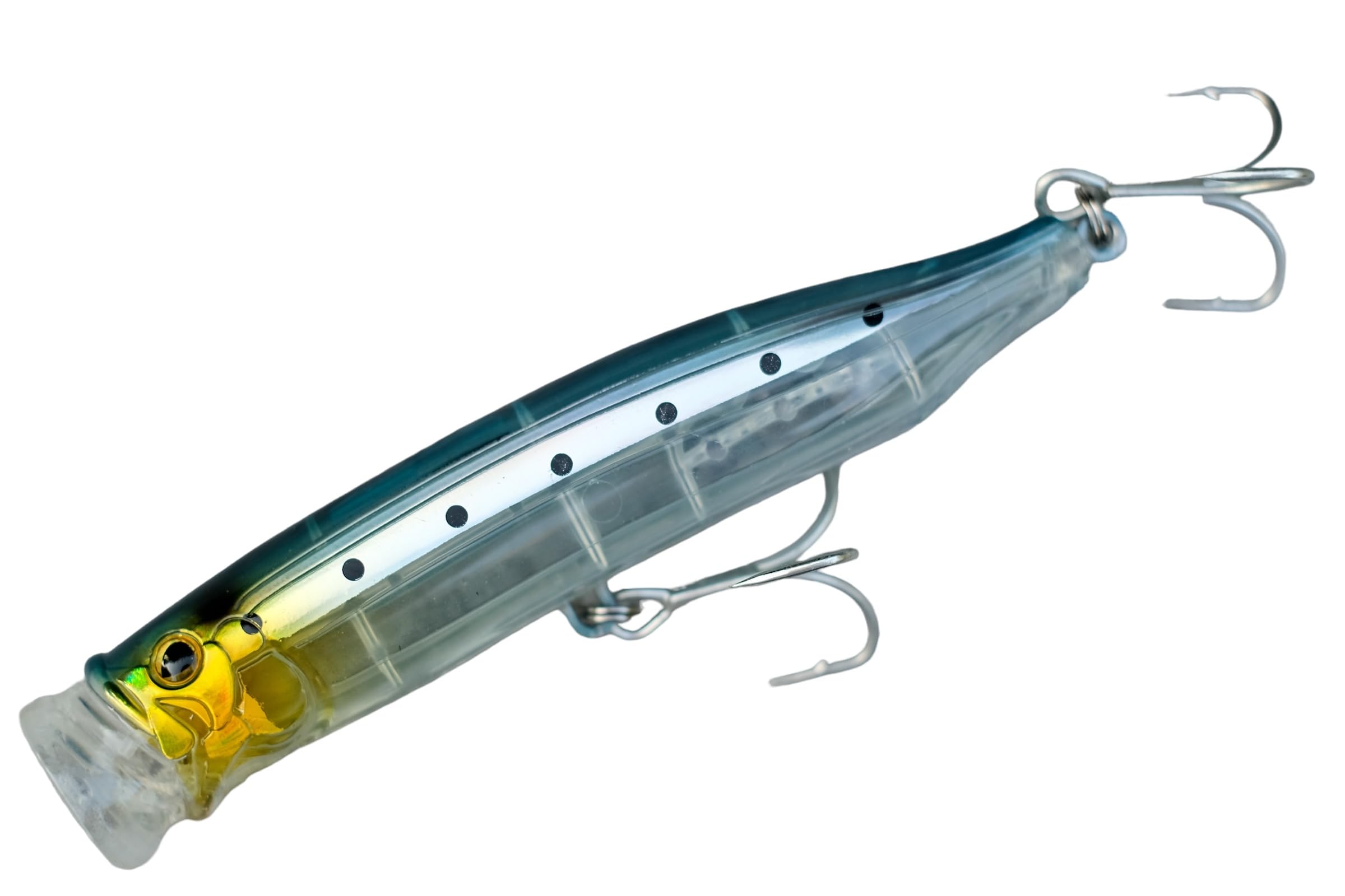 momolures - ULTIMA POPPER 120 30g Floating lure for Bass, Seabass, Bluefish fishing (CLEAR IWASHI)
