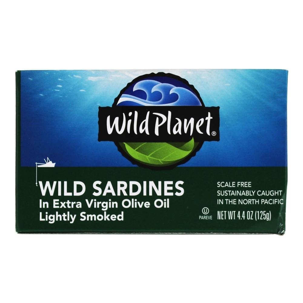 Sardines In Extra Virgin Olive Oil, Lightly Smoked, 4.4oz (125g)