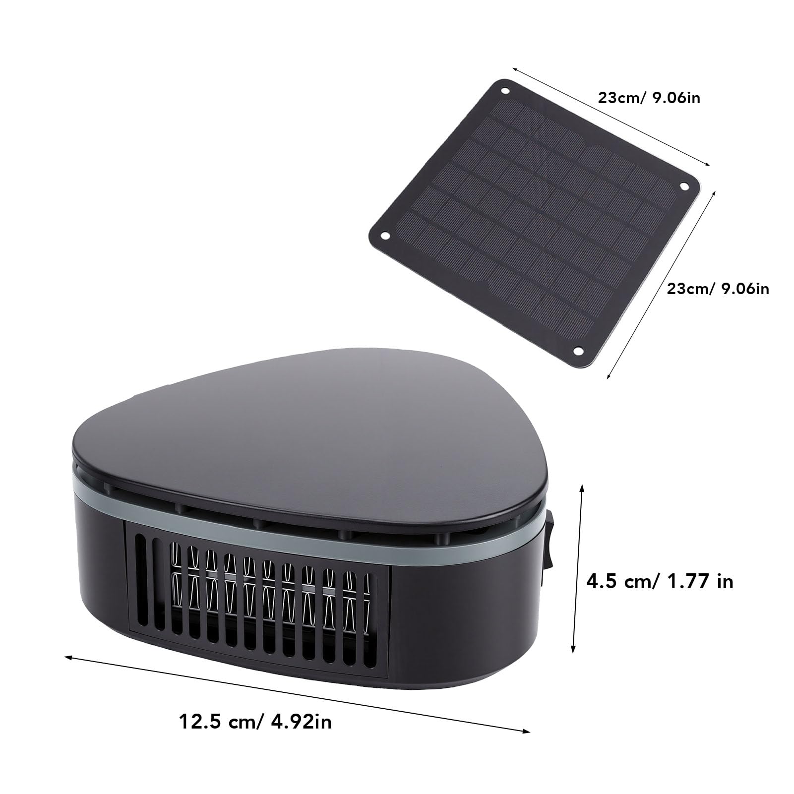 SUNGOOYUE 30W Solar Heater Tragbarer Autoventilator, Überhitzungsschutz für