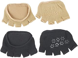GALPADA 2 Pares De Meias Absorventes De Suor Para Os Dedos Meias Femininas Sandálias Femininas Meias De Verão Sandálias Femininas Meias Forro Invisíveis Meias Cinco Dedos Meias De