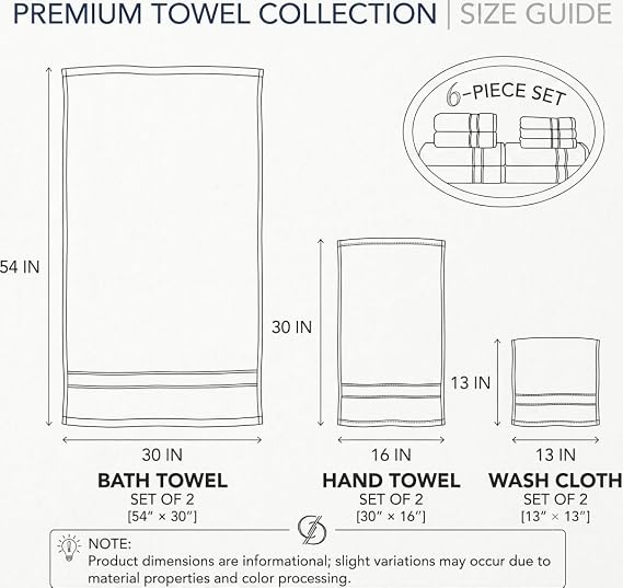 Lacoste Heritage Supima Cotton 6-Piece Towel Set, Meteorite