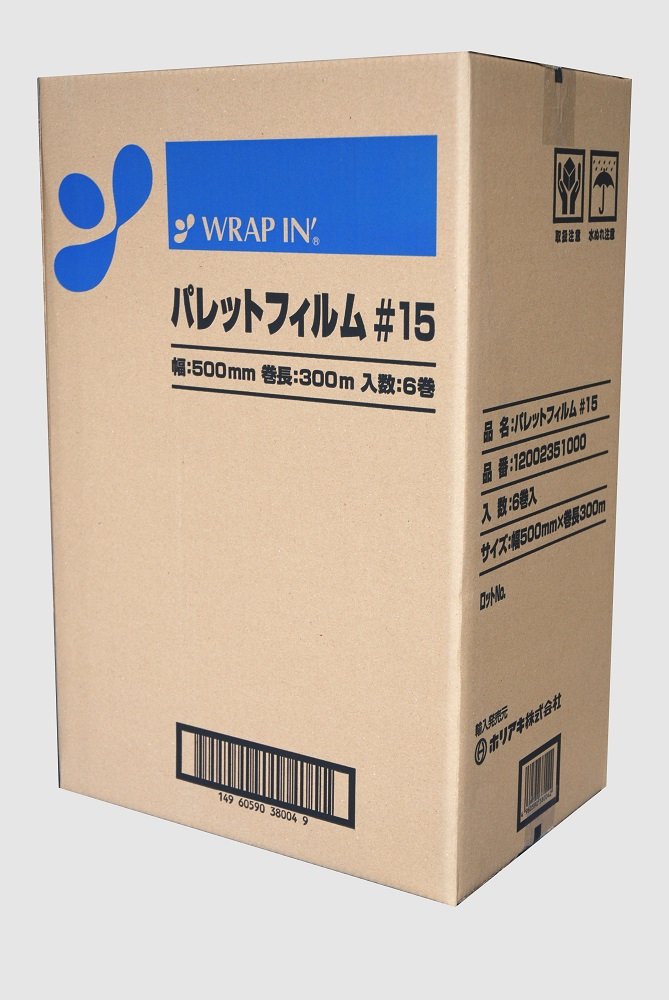 山口)下松市より　【未開封品】ホリアキ 梱包用 パレットラップ パレットフィルム #17 300mm×500m巻 6本入 ストレッチフィルム　BIZHJ19H Amazon.co.jp: ホリアキ ストレッチフィルム ラップイン パレット