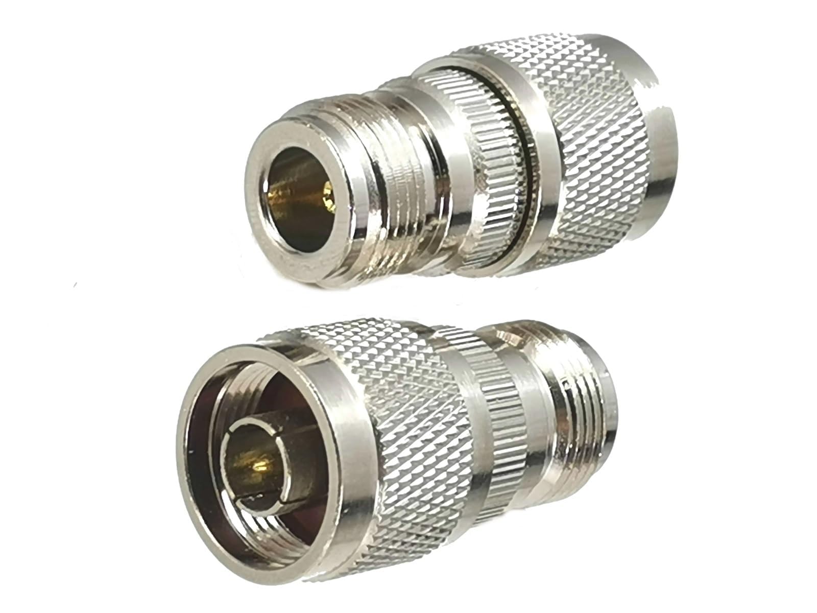 MXXDMOPD 1pcs Connector Adapter N to Male Plug & Female Jack T Splitter & Right Angle RF Coaxial Converter Wire Terminals(N M to N F)