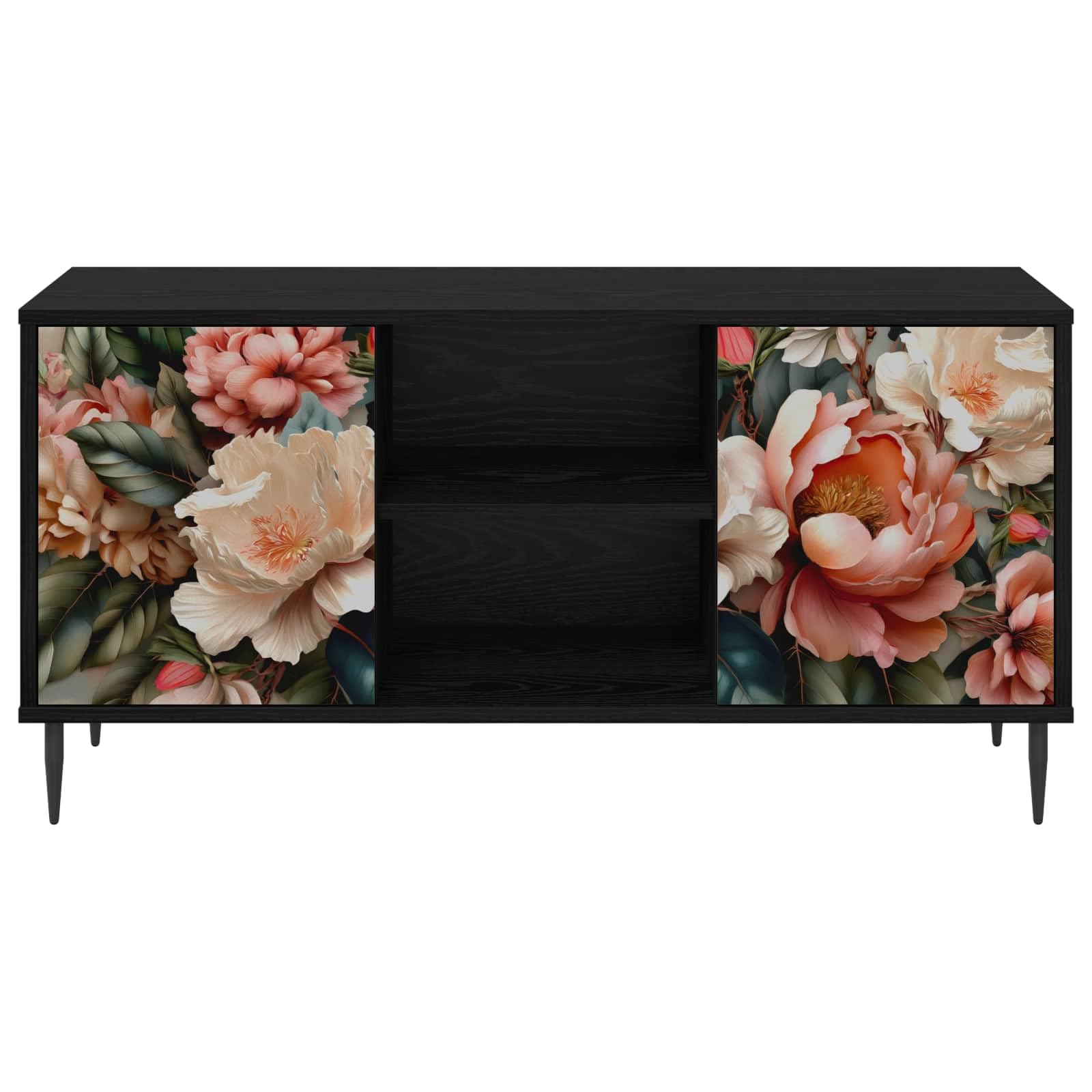 SYDE Mobile TV 102 cm rovere nero con contenitore