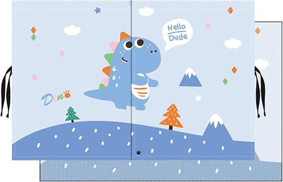 Car Sun Shade for Baby Car Side Window Sun Shade Cover Upgrade Double Opening Car Interior Curtain Sun Blocker Blind Blue Dinosaur, 1 Pack