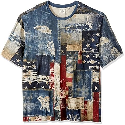 Akademiks Men's T-Shirt, Patch Blue, Large Cover