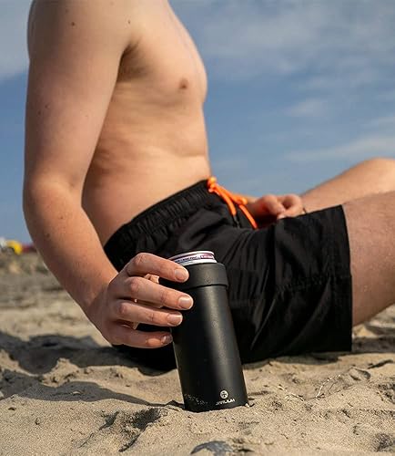Miniatura 5 de JIVILILM Enfriador Aislado de Acero Inoxidable para Latas delgadas de 12 onzas  Soporte para bebidas de latas delgadas para seltzer duro, cerveza,