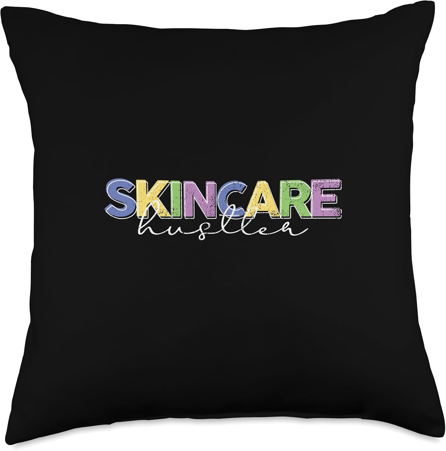 Vintage Skincare Hustler Skin care Hustler Esthetician Throw Pillow