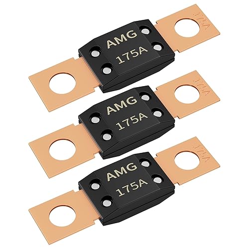 Vista 13 de Joinfworld 3 fusibles MEGA de 200 A, montaje de perno de alta corriente automotriz 200 Amp MEGA/AMG fusible para automóviles, camiones, vehículos