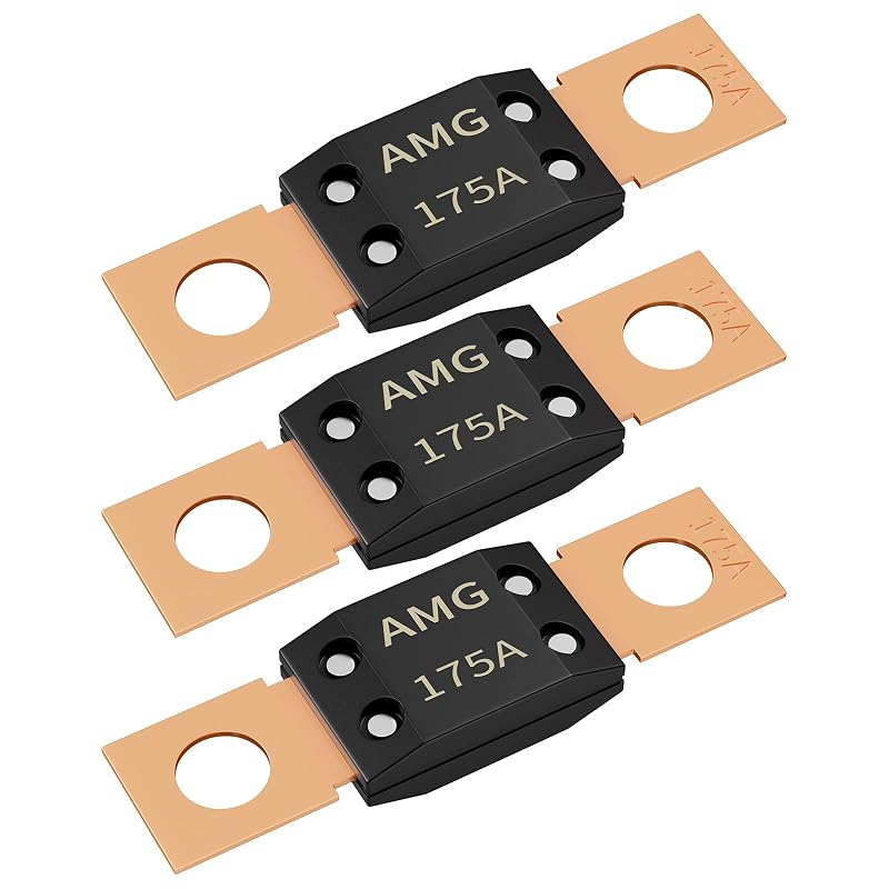 Fusível MEGA/AMG Joinfworld 175 A 32 V para alta corrente – Kit com 3 unidades