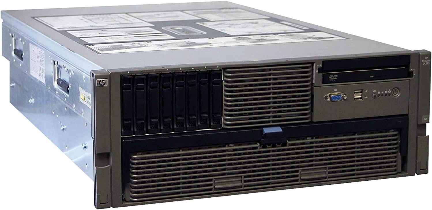 HP SERVER Proliant DL585 G6 Rack SFF CPU 4xOPT8439 RAM 208GB RAID P410-512wB 2xPsu Without HDD Trays (Certified Refurbished)