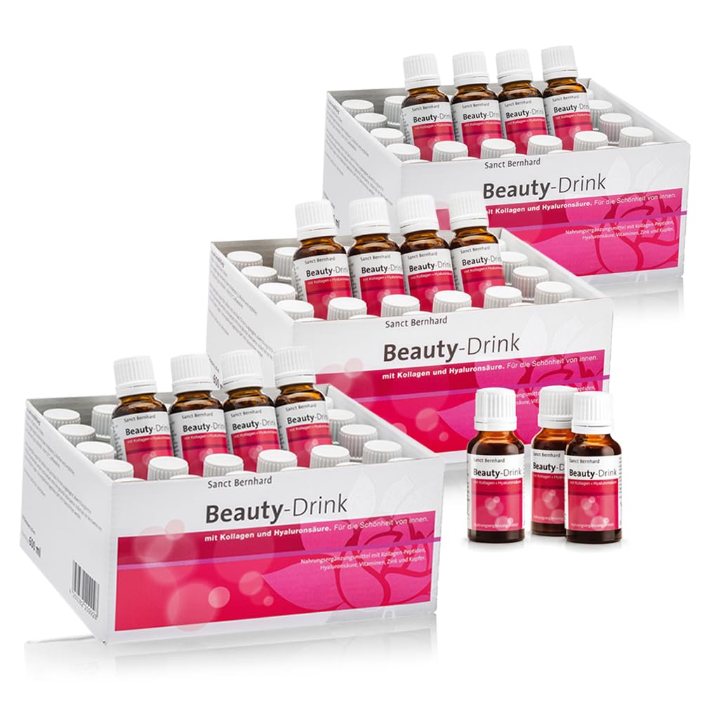 Colágeno Verisol® Beauty-Drink con Ácido Hialurónico - 3x 30 Ampollas colágeno bebible máxima absorción - Piel firme, cabello fuerte, uñas sanas - Vitamina C, Zinc, Biotina - Sabor afrutado listo