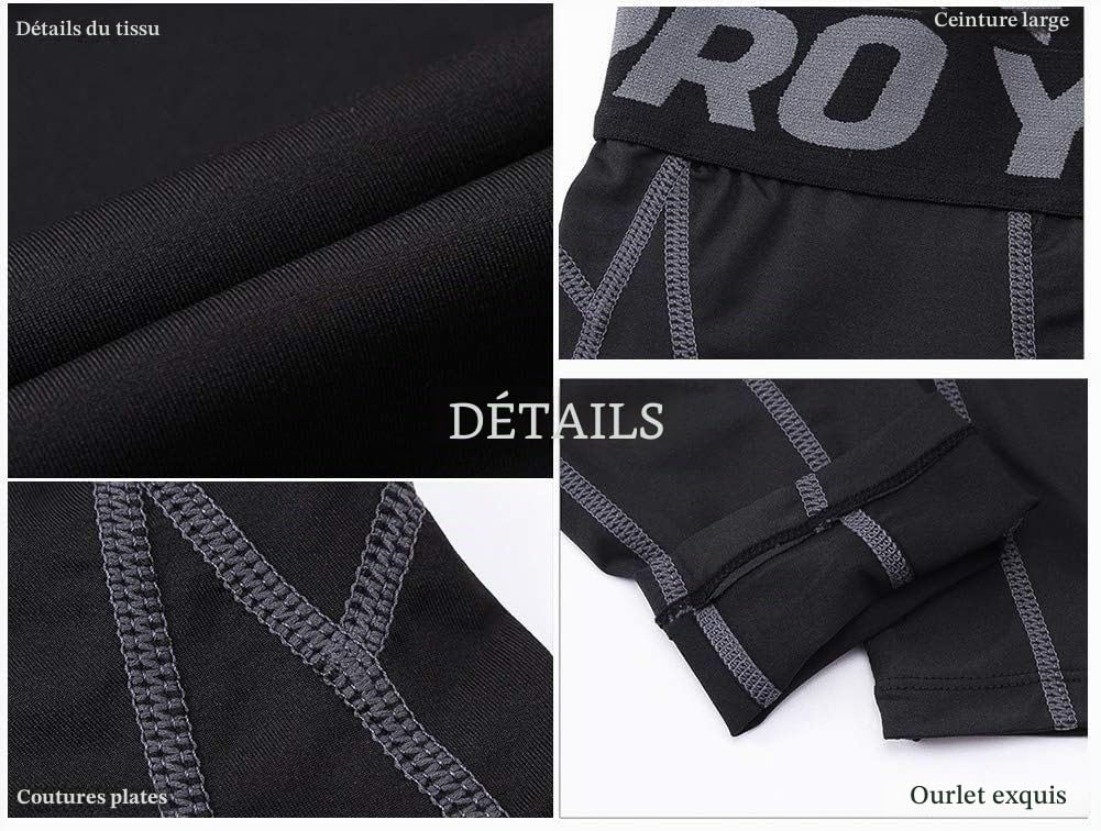 Ensemble de sous-vêtements Thermiques Homme en Compression Haut Manches Longues & Pantalon Respirant pour Ski Cyclisme et Sport d'hiver Garde au Chaud