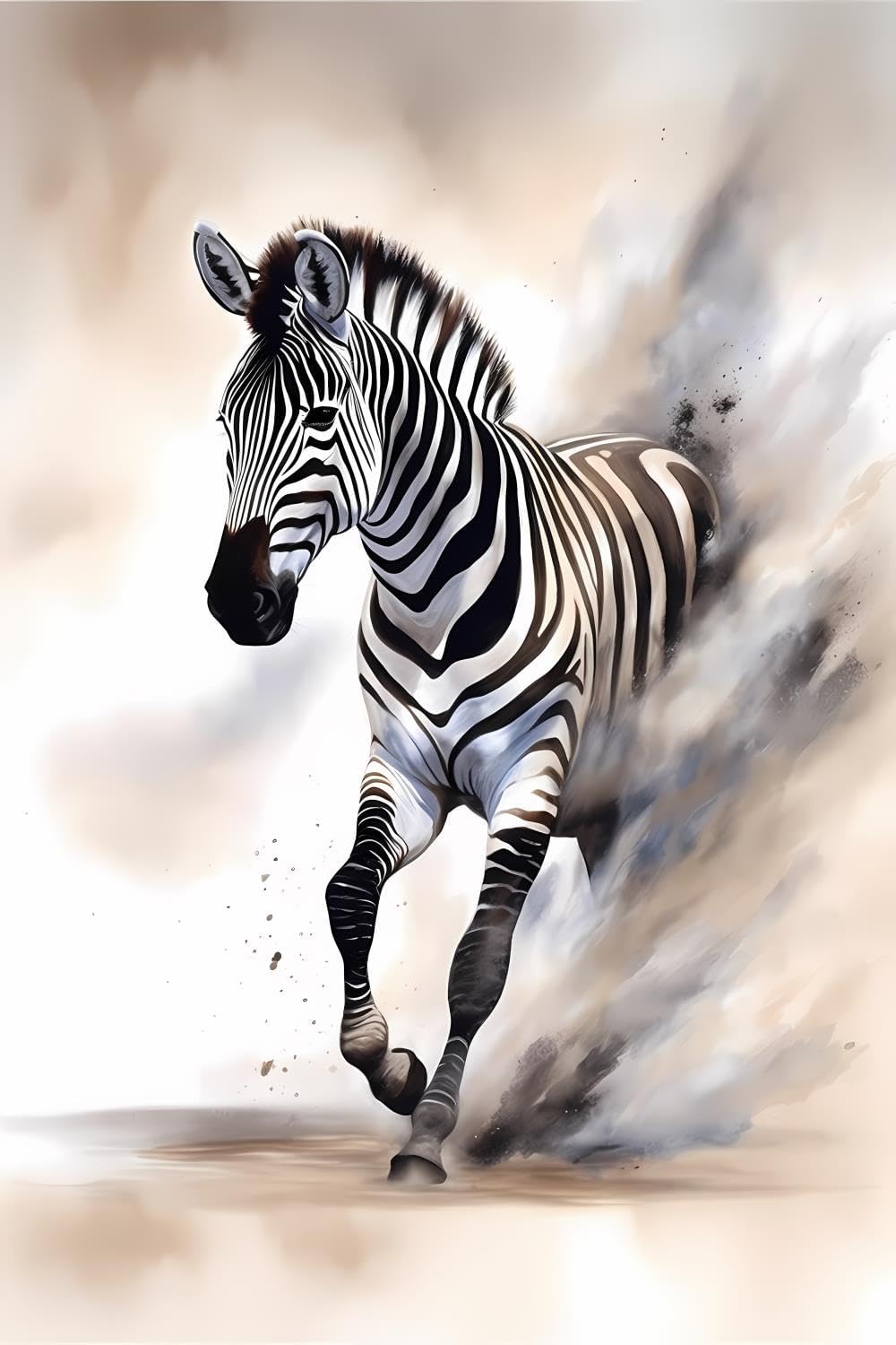DIY 5D Diamond Painting Kits for Adults Diamond Art The Running Zebra Rhinestone Diamond Embroidery Zebra Craft Kits for Living Room Bedroom Wall Decor Gift 12x16 inch