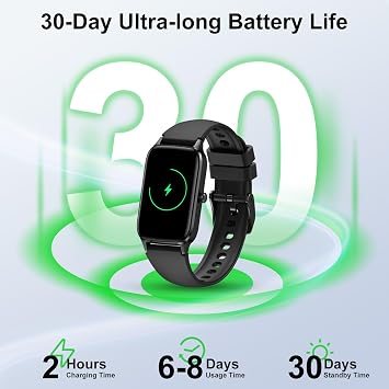 Smart Watch for Men Women, 1.57 Smartwatch (Answer/Make Call) , Fitness Tracker with 110+ Sport Modes, Heart Rate/Sleep Monitor, IP68 Waterproof, Bluetooth Calls, Smartwatches for Android iOS Black
