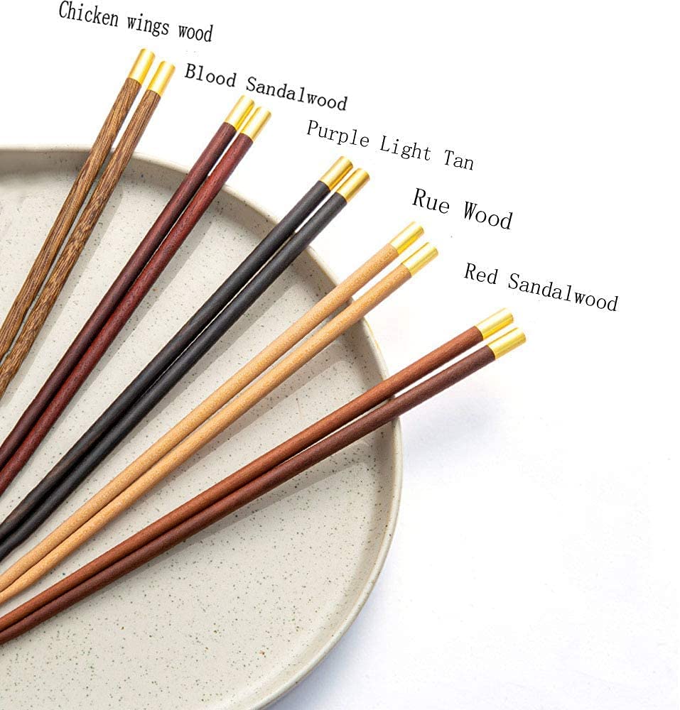 Palillos Chinos Palillos Chinos Reutilizables 2 Pares Palillos Chinos Reutilizables Naturales, Juego de Regalo de Palillos Chinos japoneses de Madera Palillos Chinos para Amantes d(B-25Cm)