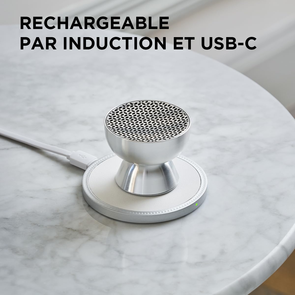 Lexon Mini Enceinte Bluetooth Portable TAMO, Appairable en réseau, à Commande Tactile, Micro et Haut-Parleur intégré, Rechargeable sans Fil pour PC et Smartphone - Noir
