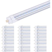 8 Foot Led Light Bulb 45W Single Pin FA8 Base,Replace100W Equivalent Dual-Ended Power Cold White 6000K, 5400LM, Clear Cover,AC 85-277V 25 Pack