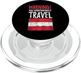 May Spontaneously Travel Austria Austrian Flag PopSockets PopGrip for MagSafe