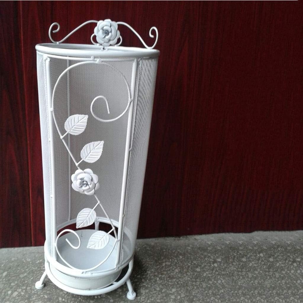 Metal Umbrella Stand ， Umbrella Holder with Removable Drip Tray, Umbrella Rack for Home Office Entry Hallway Decor(white-Patch five-pointed star4)