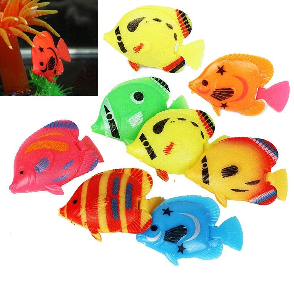 Kapoor Pets Ornamental Fish Pet Supplies Aquarium Decorations Artificial Fake Floating Fish (Color May Vary) (16 Piece)