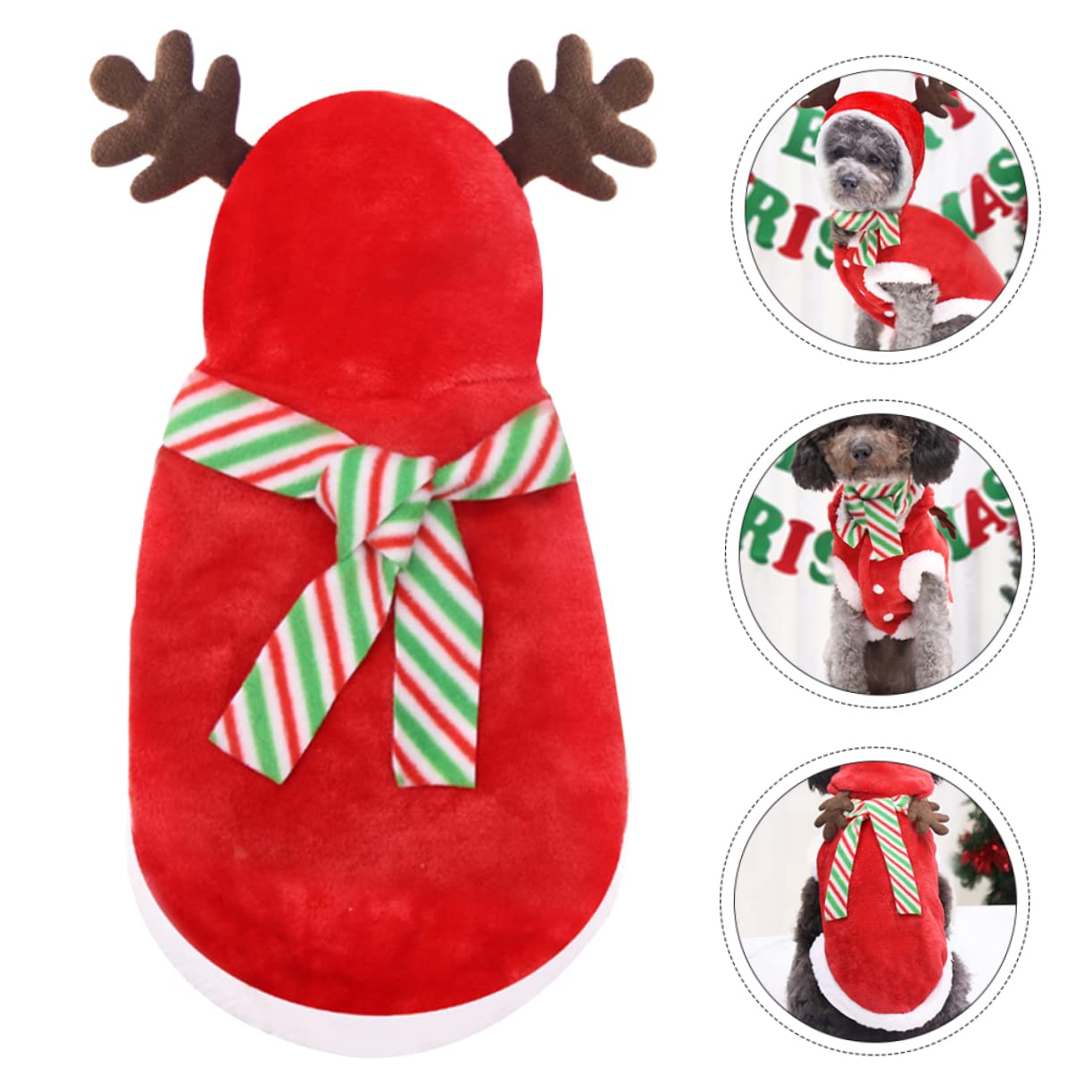 BESPORTBLE 3 Set Di Vestiti Natalizi Per Cani Costume Natalizio Per Animali Domestici Vestito Da Festa Per Cani Tessuto