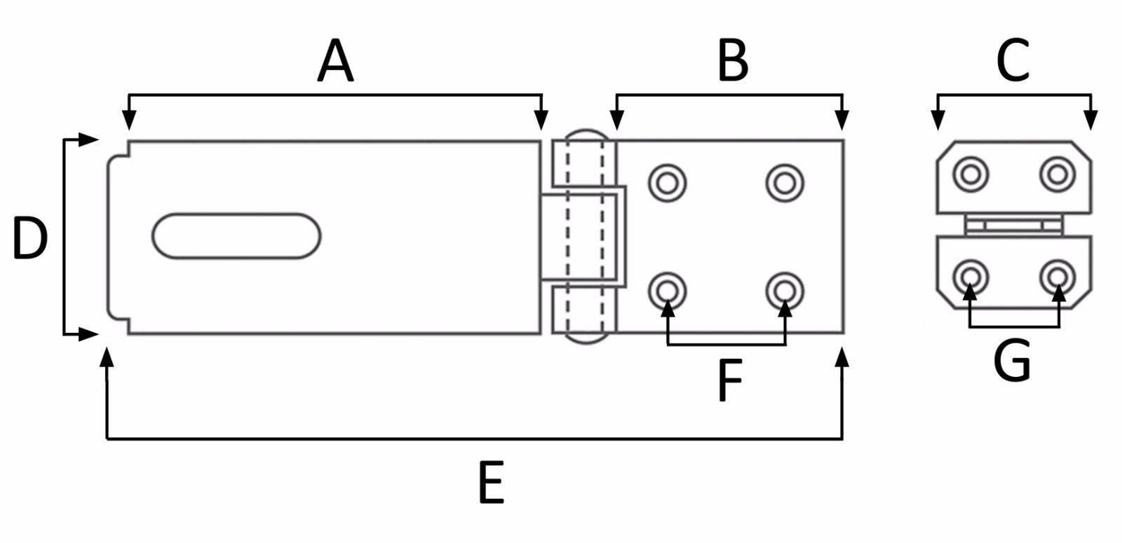 Door Latch Hasp And Staple - Heavy Duty Garage/Gate/Garden Clasp - View #13