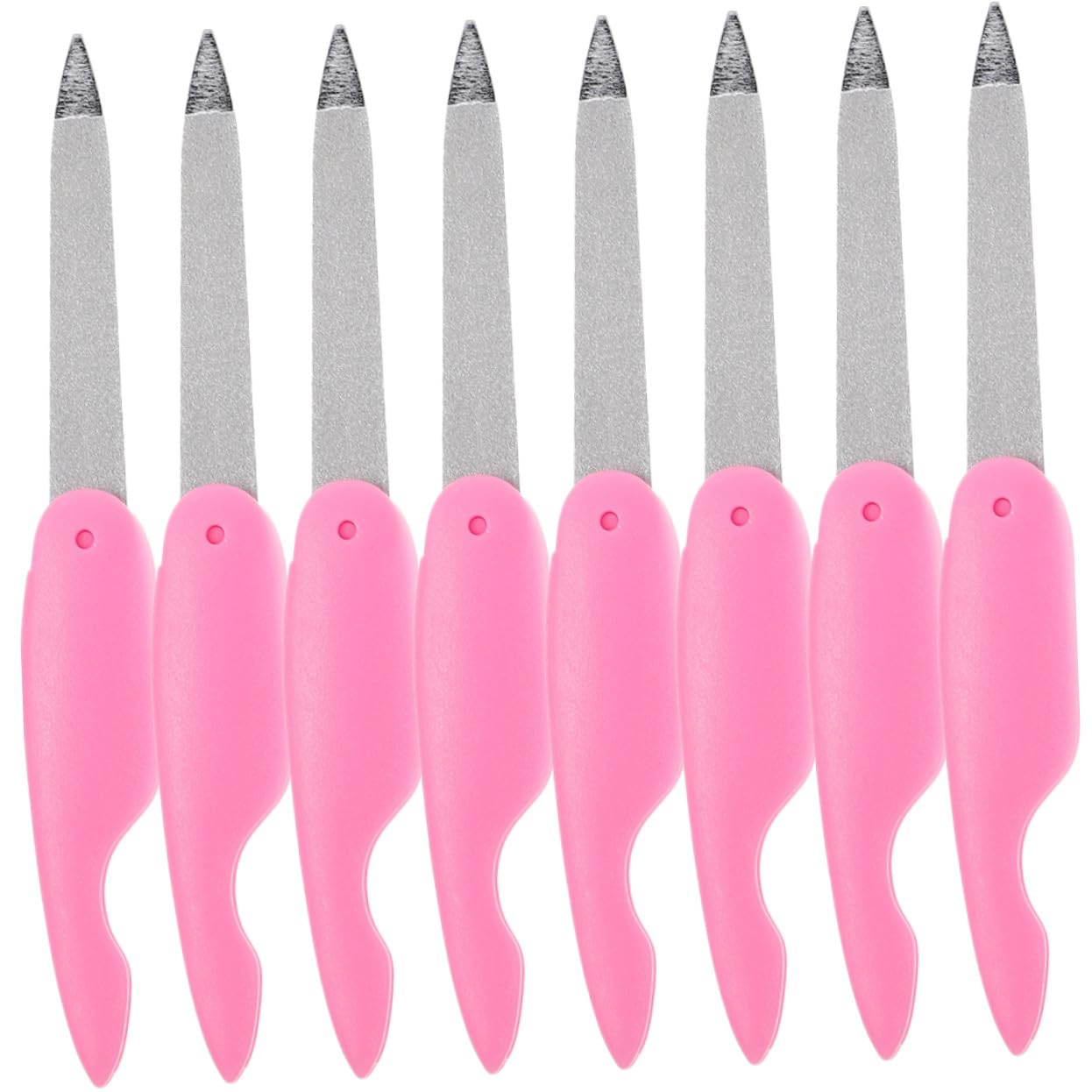 FRCOLOR 8 per Unghie Pieghevoli Mini Limetta Doppia Faccia Lavabile Satinata Design Compatto per Manicure e Pedicure