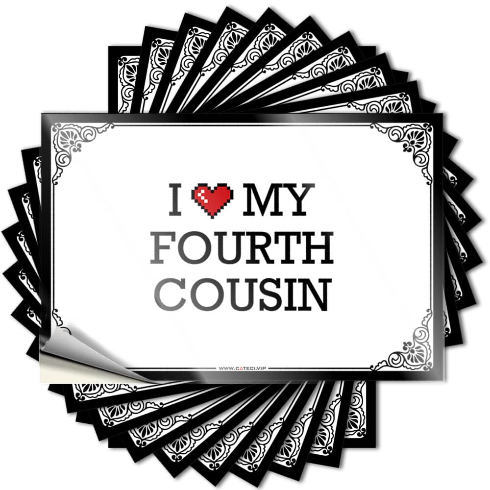 Fzfn Colour I Love My Fourth Cousin Decorations For Patio Motivational - Stickers Helmet Waterproof Decal(6X9cm)