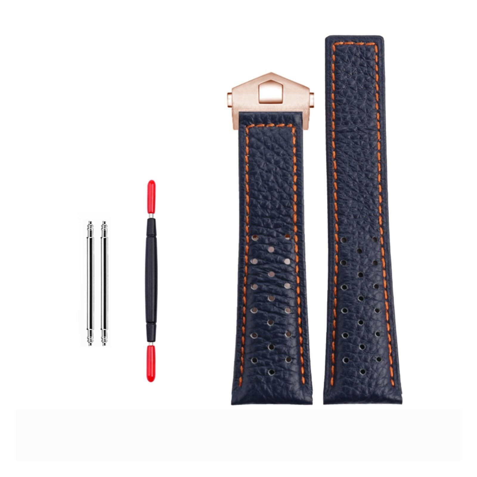 Uhrenarmband aus echtem Kalbsleder, 22 mm, für Heuer-Armband, Monaco Carrera, hochwertiges Lederarmband