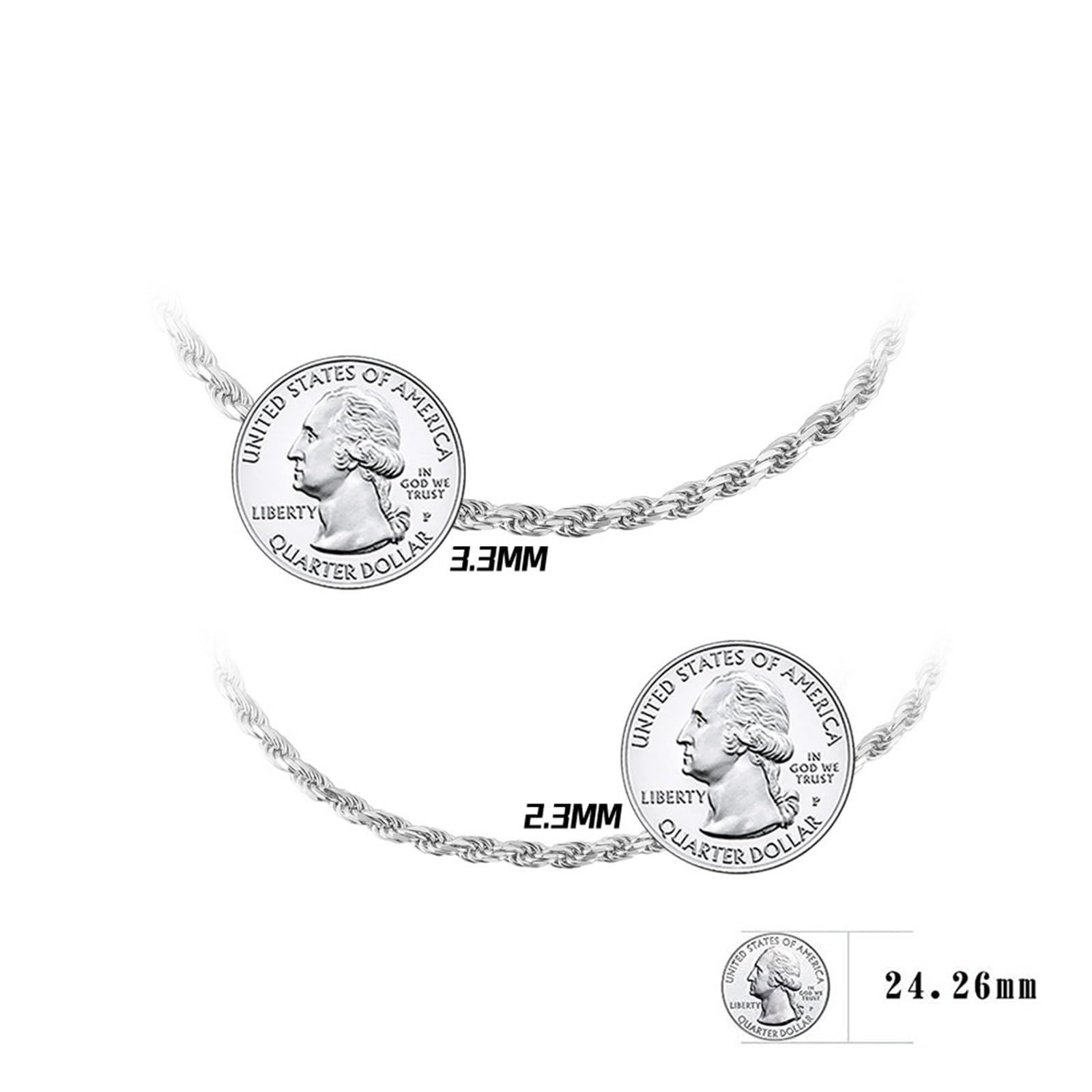 Epinki Bracciali Donna Argento 925 Vero, Catena di Corda Gioielli Festa Bracciale