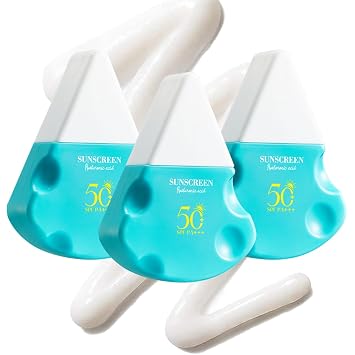 3PCS Moisturizing Travel Sunscreen SPF 50+ PA+++,Travel Size Sunscreen Sunblock,Non-Greasy Waterproofing Sunscreen Lotion for Face and Body,Lightweight Mineral Sun Screen Set,1.05 Oz