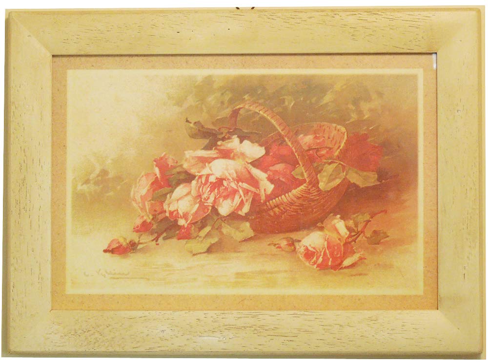 バラ絵画木製フレーム