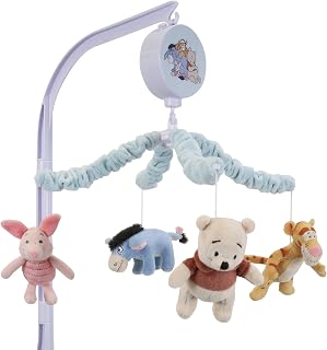 Disney Winnie the Pooh & Friends Musical Crib Mobile by Lambs Ivy - Soothing Lullabies, Plush Characters & Gentle Rotation