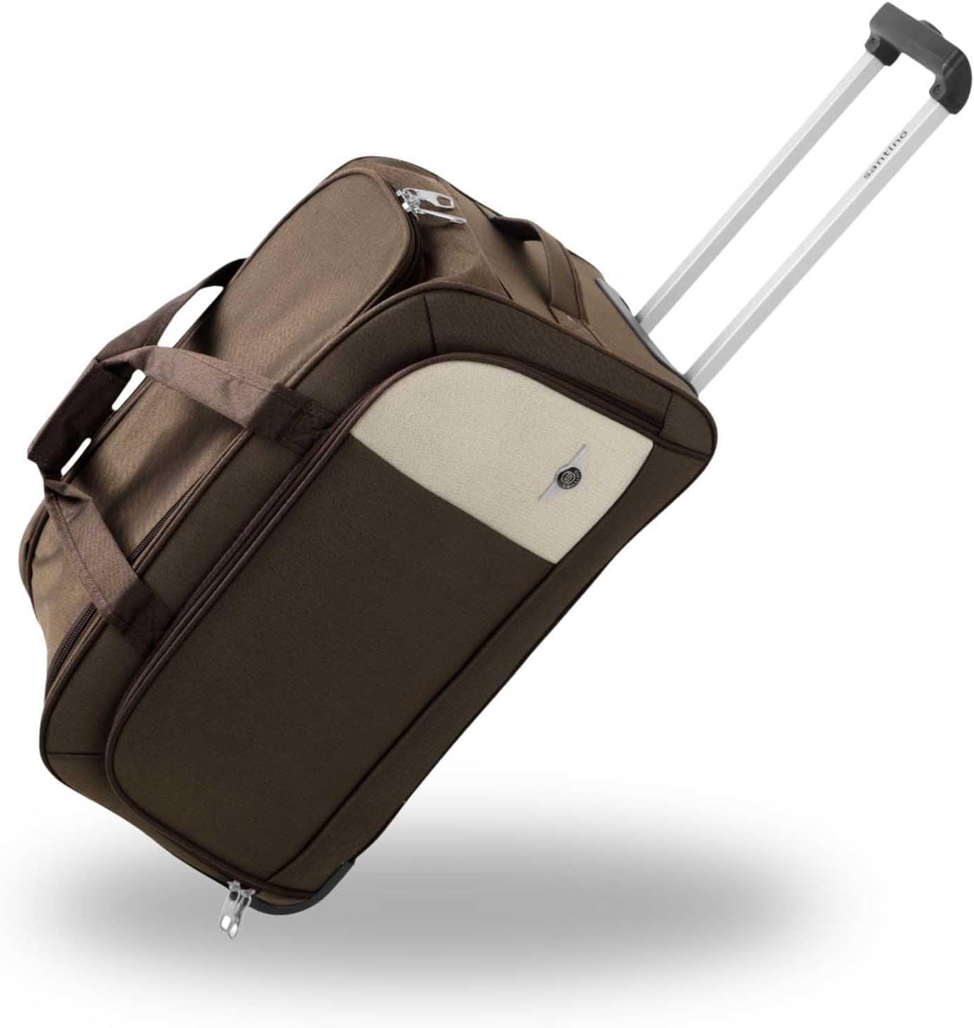 SANTINO Bolsa de Viagem Poliéster com Rodinhas Puxador Retrátil Amplo Espaço Alças Reforçadas Cadeado Leve Versátil Bordo SANTINO Bolsa de Viagem Poliéster com Rodinhas Puxador Retrátil Amplo Espaço Alças Reforçadas Cadeado Leve Versátil Bordo