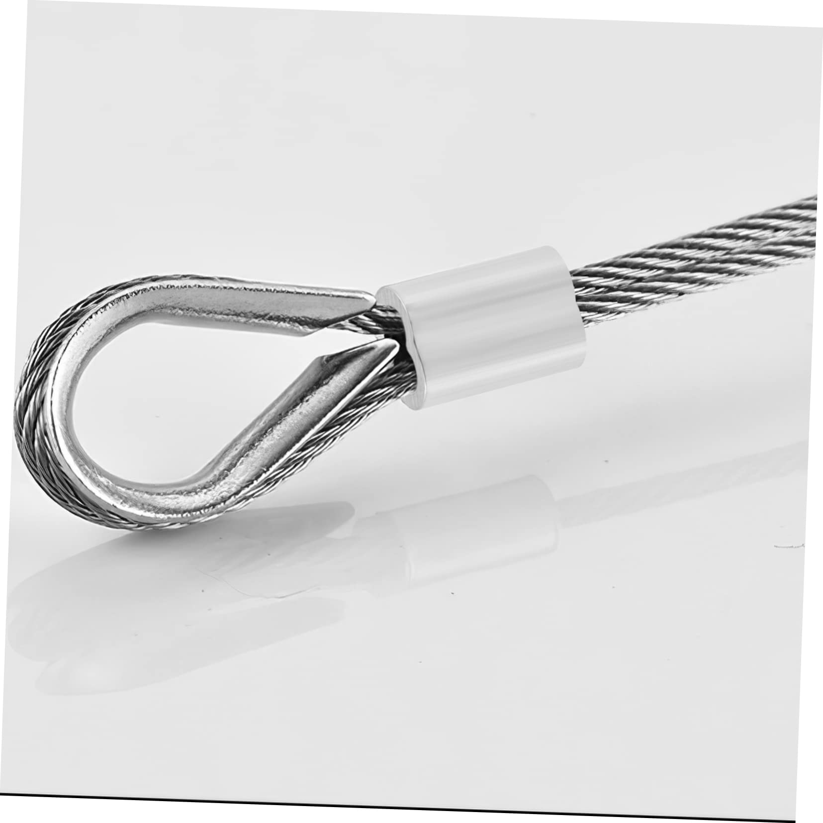 Clip con manicotto a crimpare in alluminio, Manicotti di crimpatura in alluminio a doppio foro a forma di 8 for cavi metallici, confezione da 200, argento, diverse misure(0.9x0.6cmx4pcs)