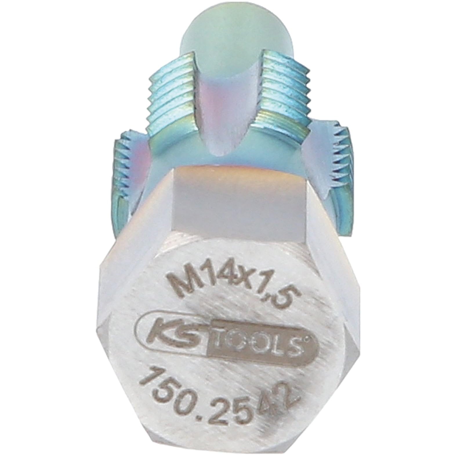 KS Tools 150.2542 Gewindeschneider mit Führungsbolzen für Temperatursensoren, M14x1,5