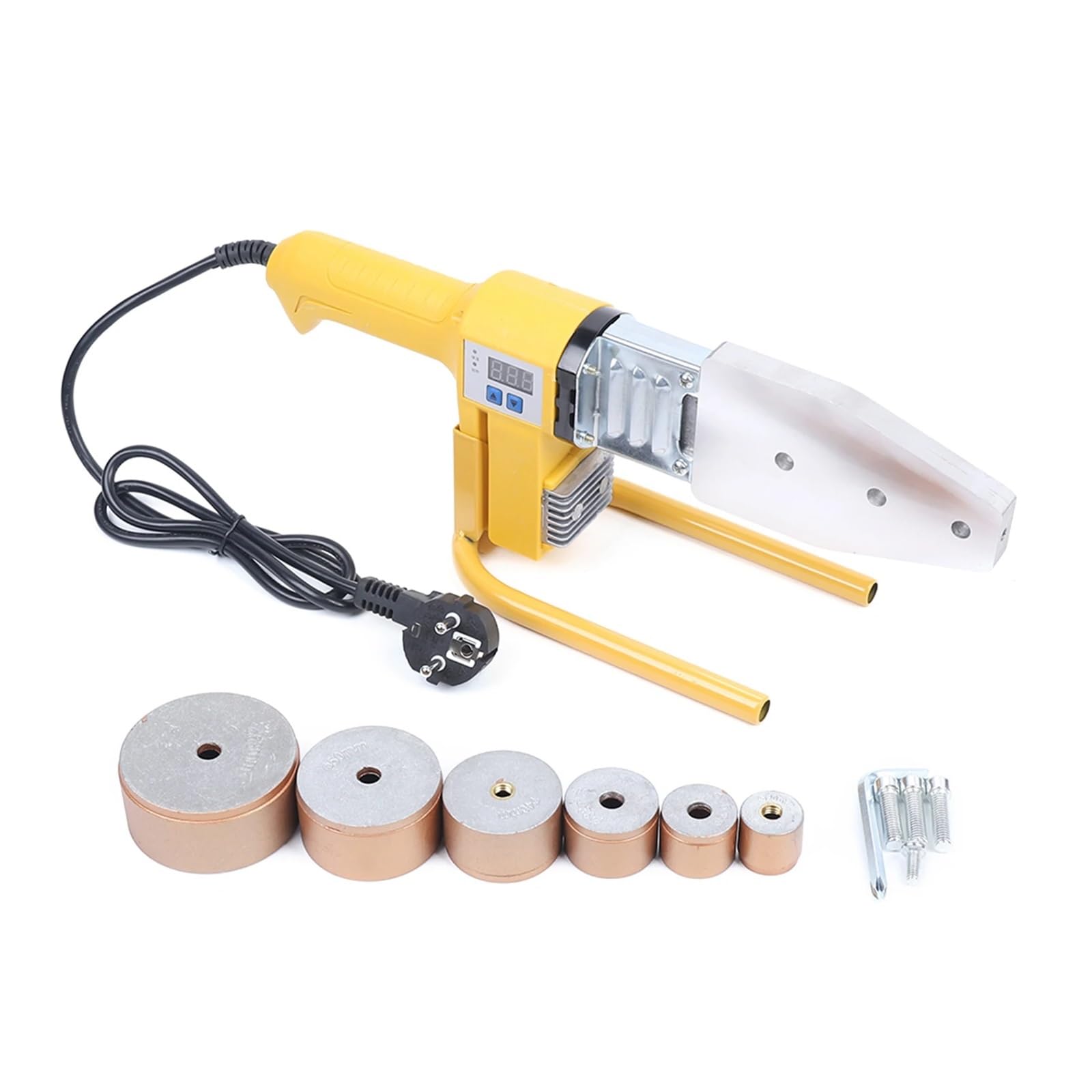Soldador de tubos for soldadura por fusión plástico PPR, PE y PP Ø20-63 mm Para uso de bricolaje