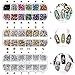 Professional Nail Kit with 6 Boxes Nail Art Rhinestones& 1 Box Nail foil chip, Multi-Size Gems Metal Nail Rivets Studs Double-Sided Color Nail Art Foil Pailette Chip Foil Flake