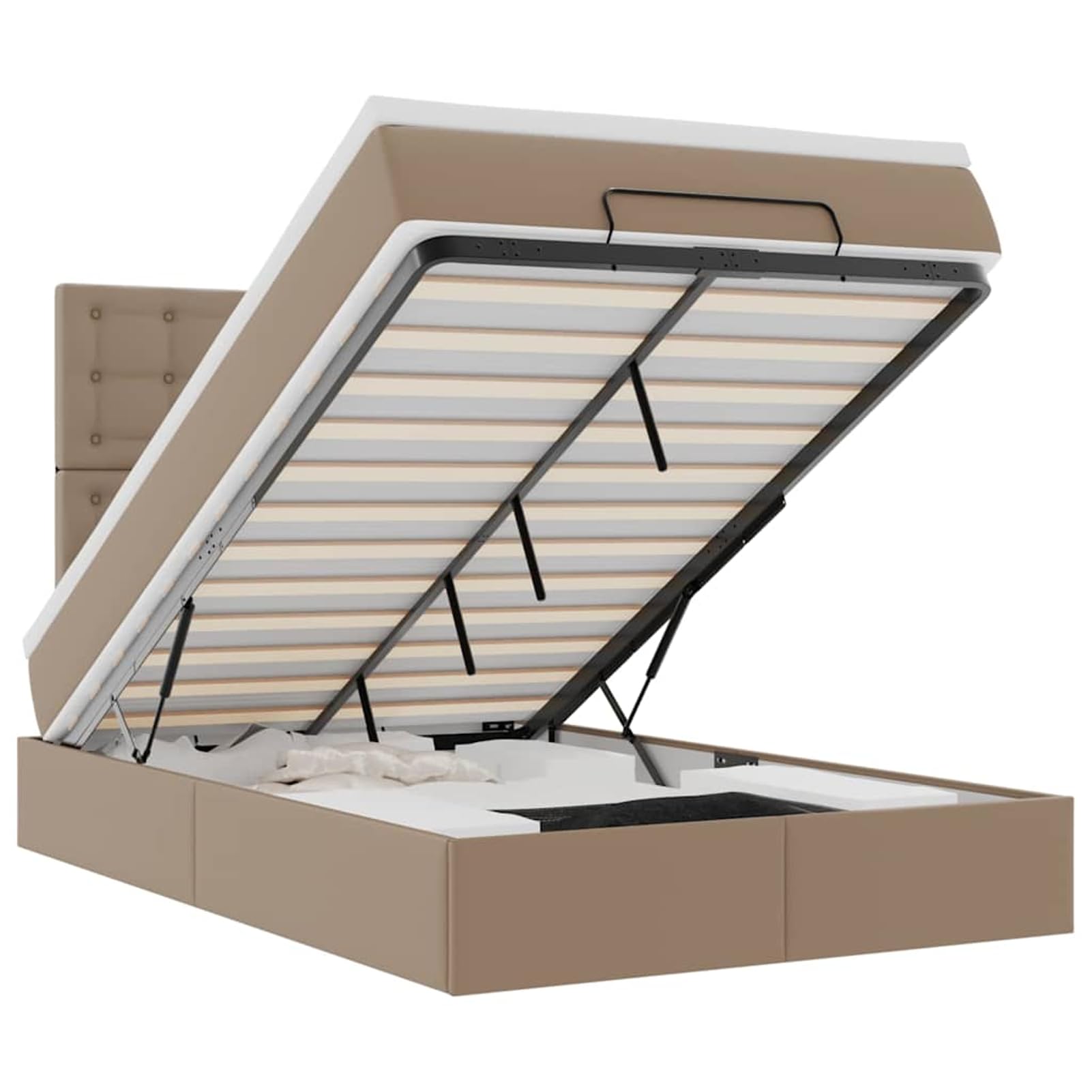 Gecheer Cama Otomana, Función de Almacenamiento con Mecanismo Hidráulico, Modelo 193x120 cm, Material Sintético y Madera Contrachapada, Diseño Elegante para Dormitorio Principal Modelo YHSQY-3312995ES