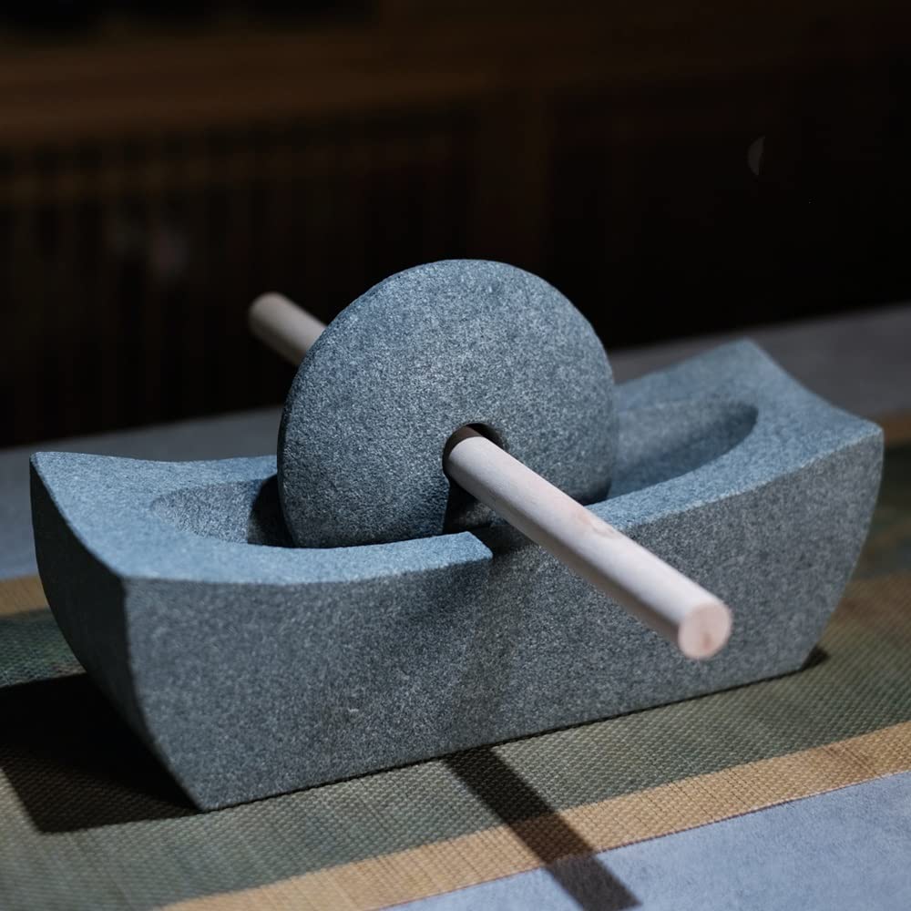 Amazon｜石臼 セット 乳鉢 青石製 ハーブすり鉢漢方薬用品 キッチン