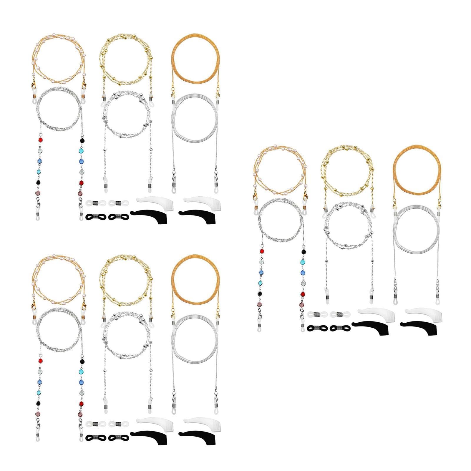BESTYASH Cadena De Máscara De Cadena Para Gafas Elegantes Decoraciones De Gafas Cordones Para Anteojos Anti-perdida Cuerdas Antipérdida Para Gafas Cuerdas Para Anteojos La Cadena