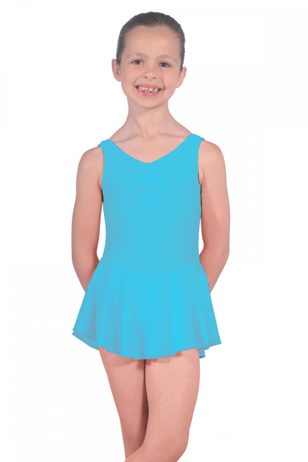 Roch Valley Sleeveless ISTD Junior Lycra Leotard With Skirt