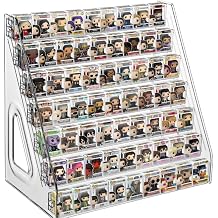7-Layers Clear Display Shelf for Funko Pop,Mini Collectible Toys Display Shelf for Bitty Pop,Clear Acrylic Display Case for Miniature Mini Action Storage Compatible