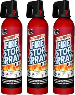 One Chem - 3 x 750g Fire Stop Spray - For Home, Kitchen, Car, Caravan, Camping - 10 in 1 fire extinguisher - Non-toxic