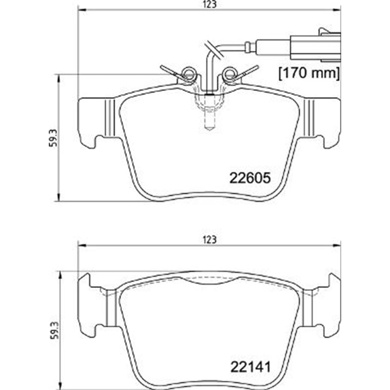 Pastiglie freno Brembo P 23 180, posteriore. Set di 4